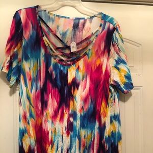 Multicolor tunic top